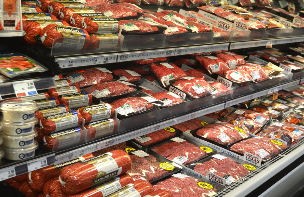 AgriLife photo of beef products on grocery shelf