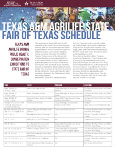 AgriLife state fair schedule