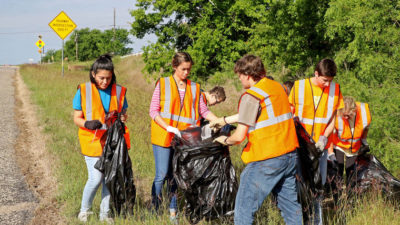 AgriLife photo of watershed cleanup
