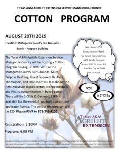 Cotton Program Flyer