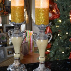 LED candles as Xmas decorations