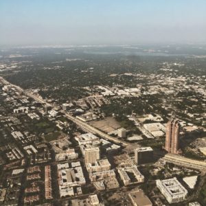 Aerial photo of metropolitan area of Texas