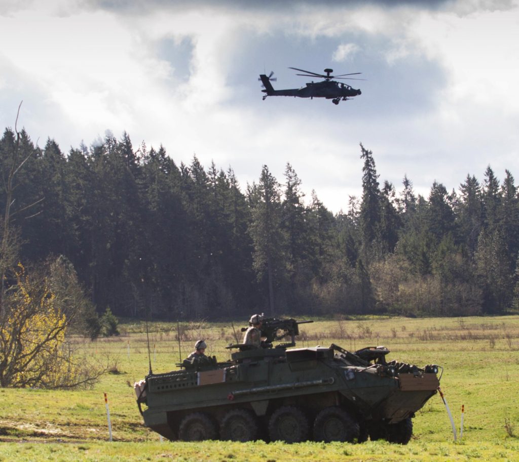 Military live-fire exercise on sentinel landscape
