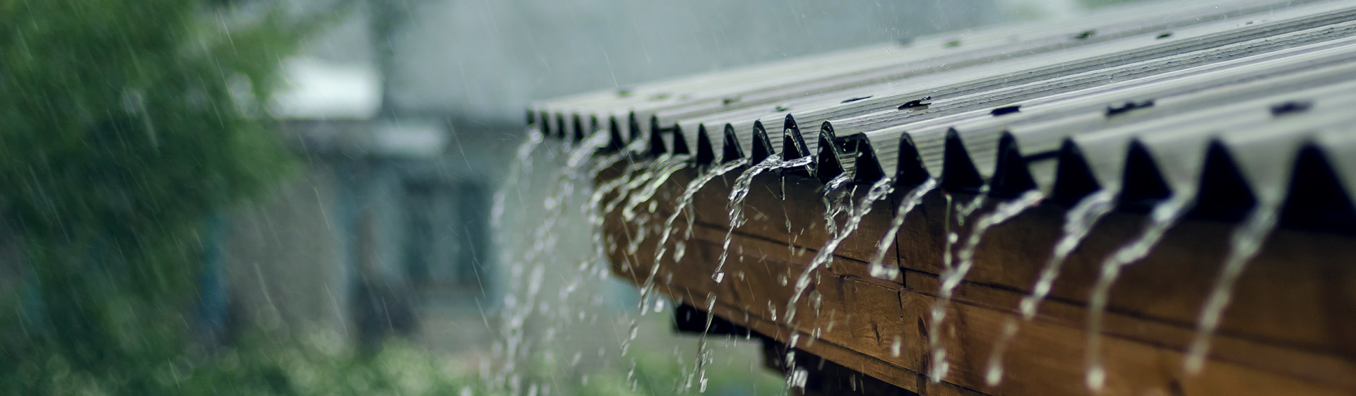 Corrugated Roof and Rain