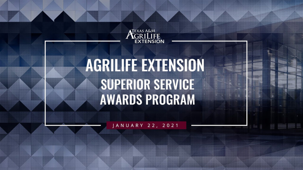AgriLife Extension Superior Service Awards Program graphic