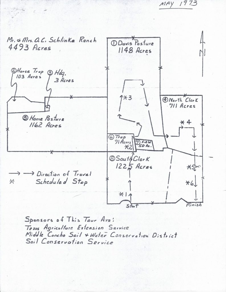 A 1973 AgriLife Extension map of Dry Creek Ranch