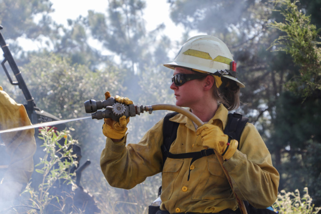 Wildfire Accademy: woman holding fire hose