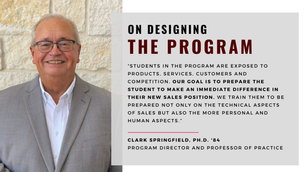 Clark Springfield, Ph. D '84 designed the program
