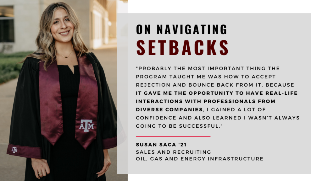 Susan Saca '21 navigated setbacks