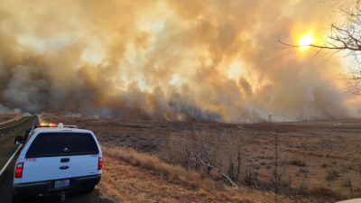 wildfire in southern plains