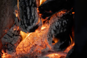 Coal burning fire