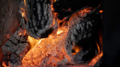 Coal burning fire