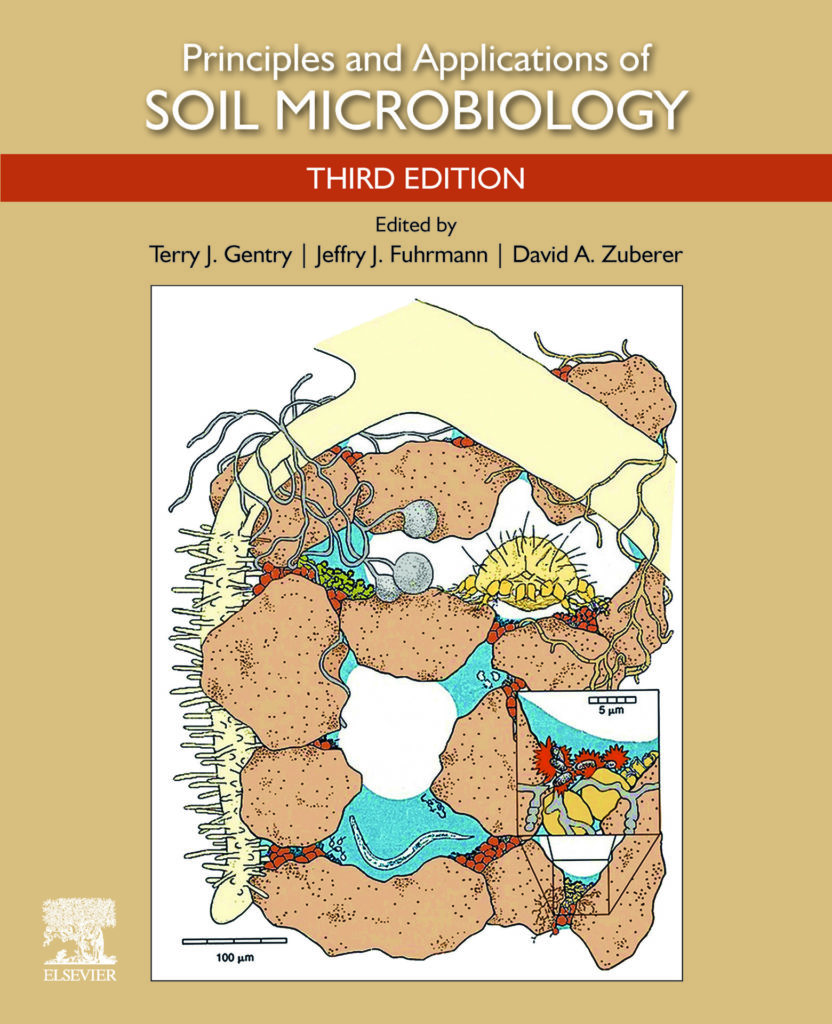 The book cover of the text book Principles and Applications of Soil Microbiology .... Third Edition