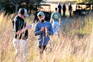 Department Rangeland, Wildlife and Fisheries Management students and others at the Ecology and Natural Resources Teaching Area.