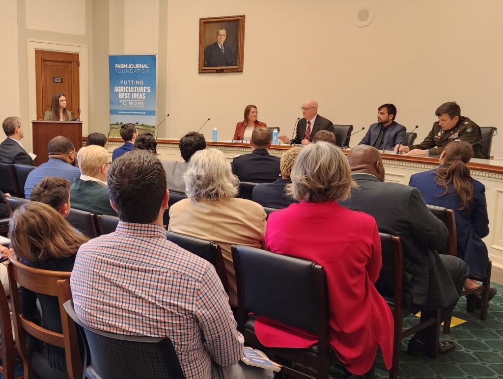 Dr. Pride and other panel members at recent Farm Journal Foundation event in Washington, D.C.