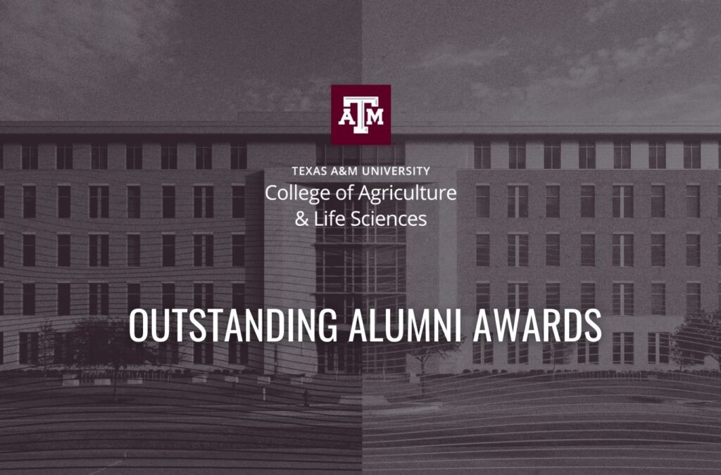logo for the Texas A&M University College of Agriculture and Life Sciences Outstanding Alumni Awards