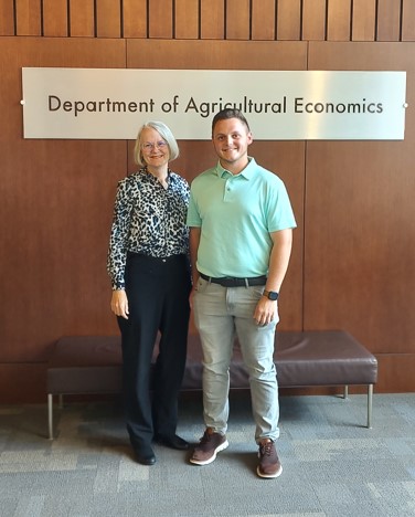 Dr. Salin with Ryan Hames, a graduate student in agribusiness