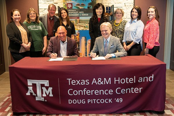 Faculty and staff from the Department of Hospitality, Hotel Management and Tourism and the Texas A&M Hotel and Conference Center   