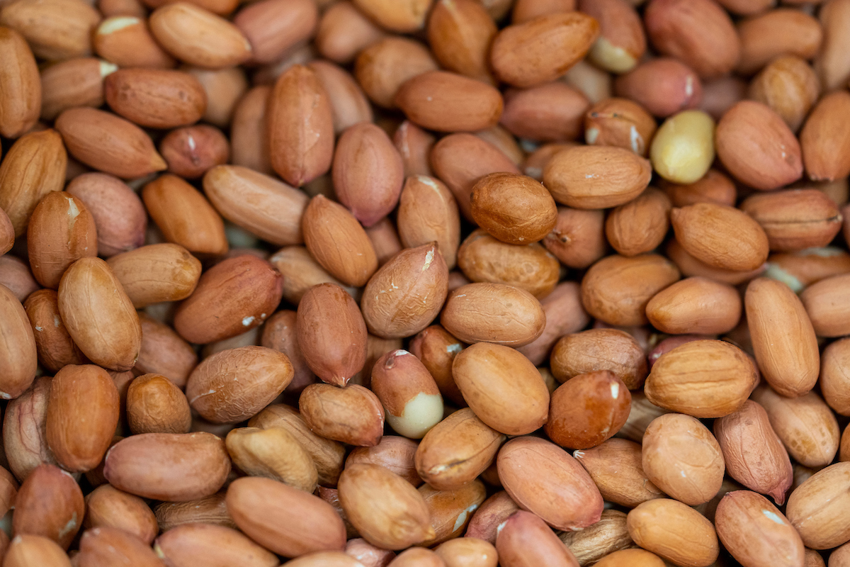 closeup of peanuts